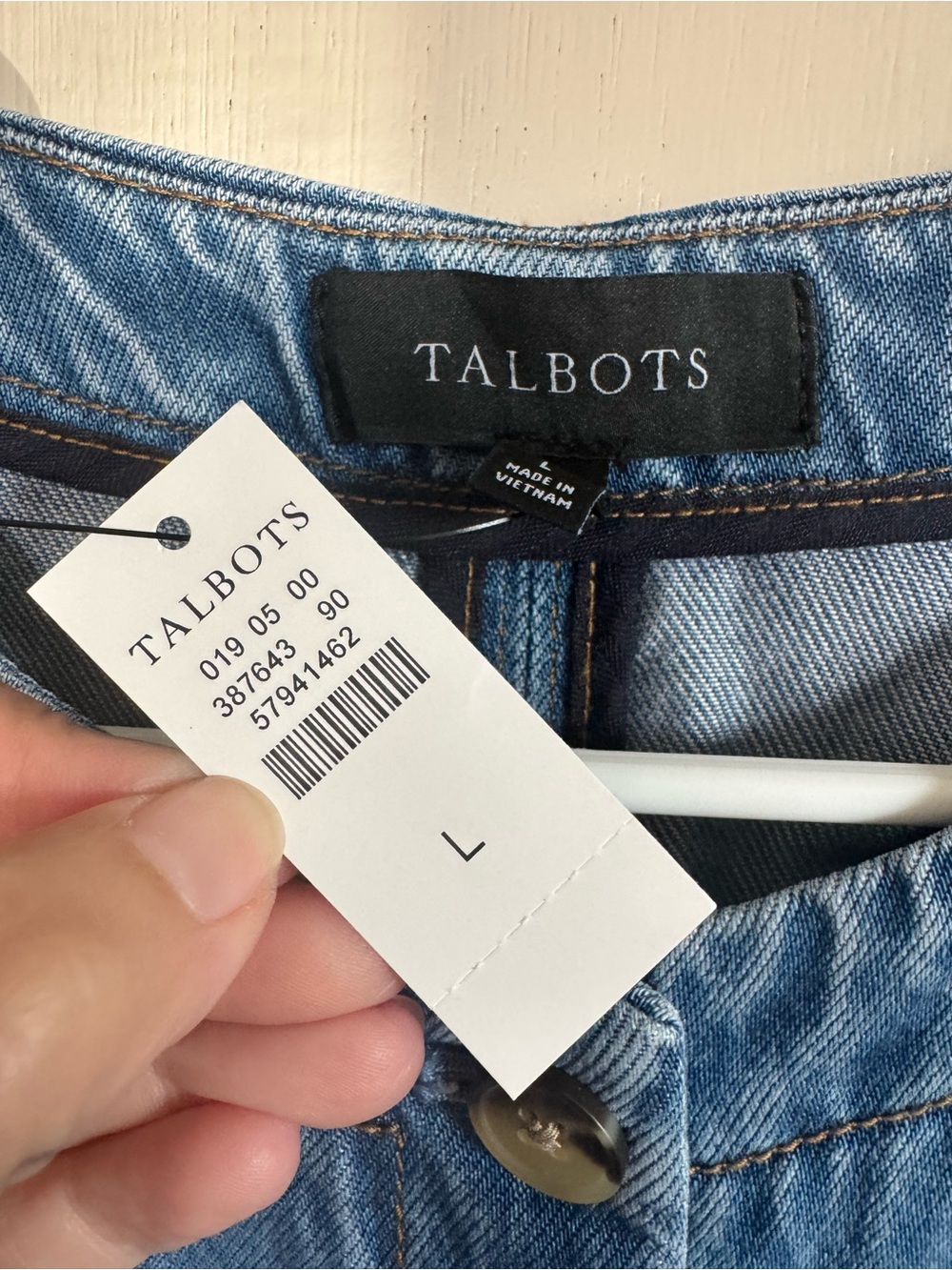 Talbots Light Blue Denim Button Front Vest - Picture 5 of 7